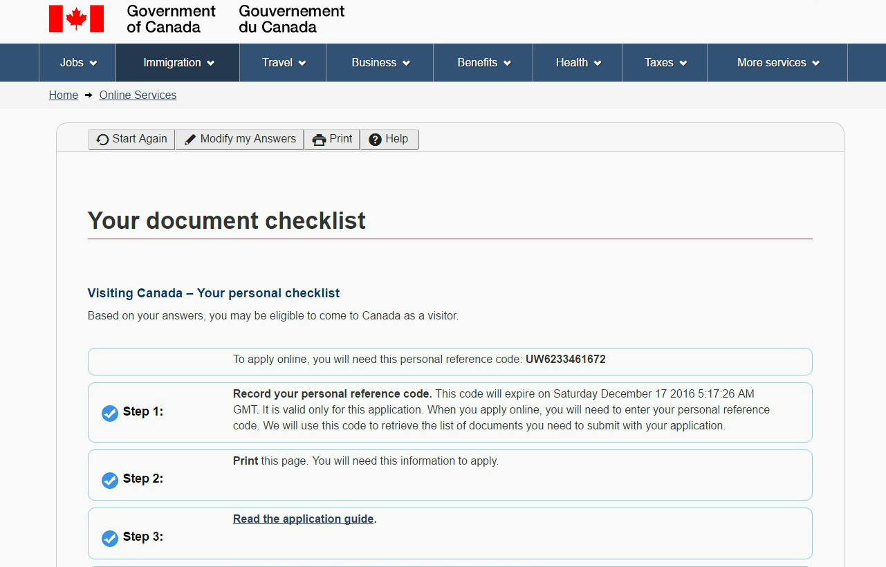 Canada Visit Visa Application Form Dubai, A Reference Code To Be Used For A Canadian Tourist Visa Application, Canada Visit Visa Application Form Dubai